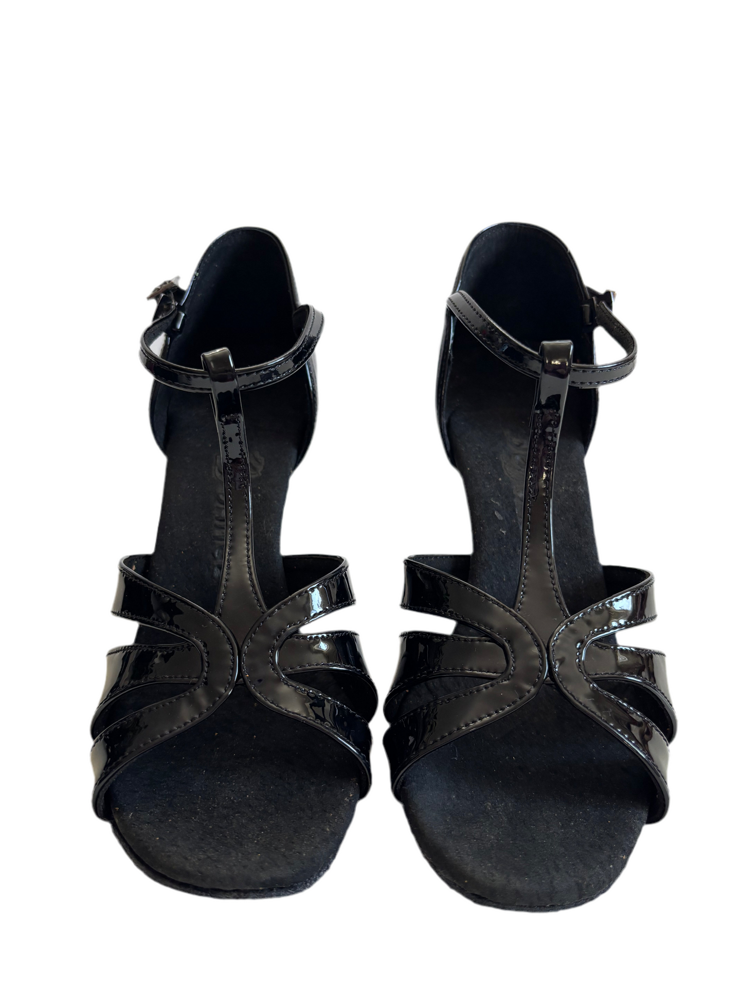 Black Patent Latin Dance shoes - 85mm Heel