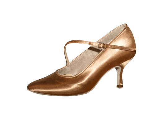 Aida Dance 040A - Women's Ballroom Dance Shoes, Natural Suede Insole, Fully Customizable, Professional Dance Shoes