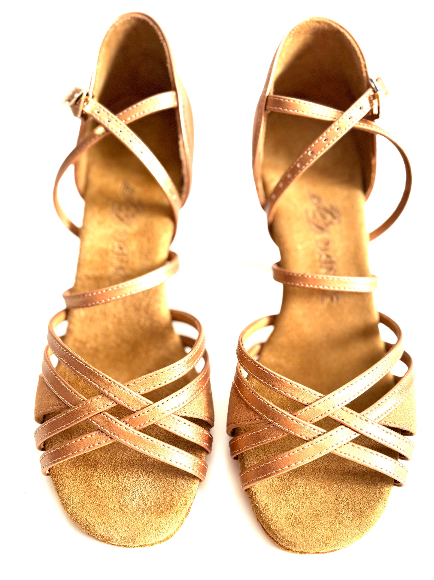 Leather + Nabuck Tan Latin, Salsa, Bachata dance shoes