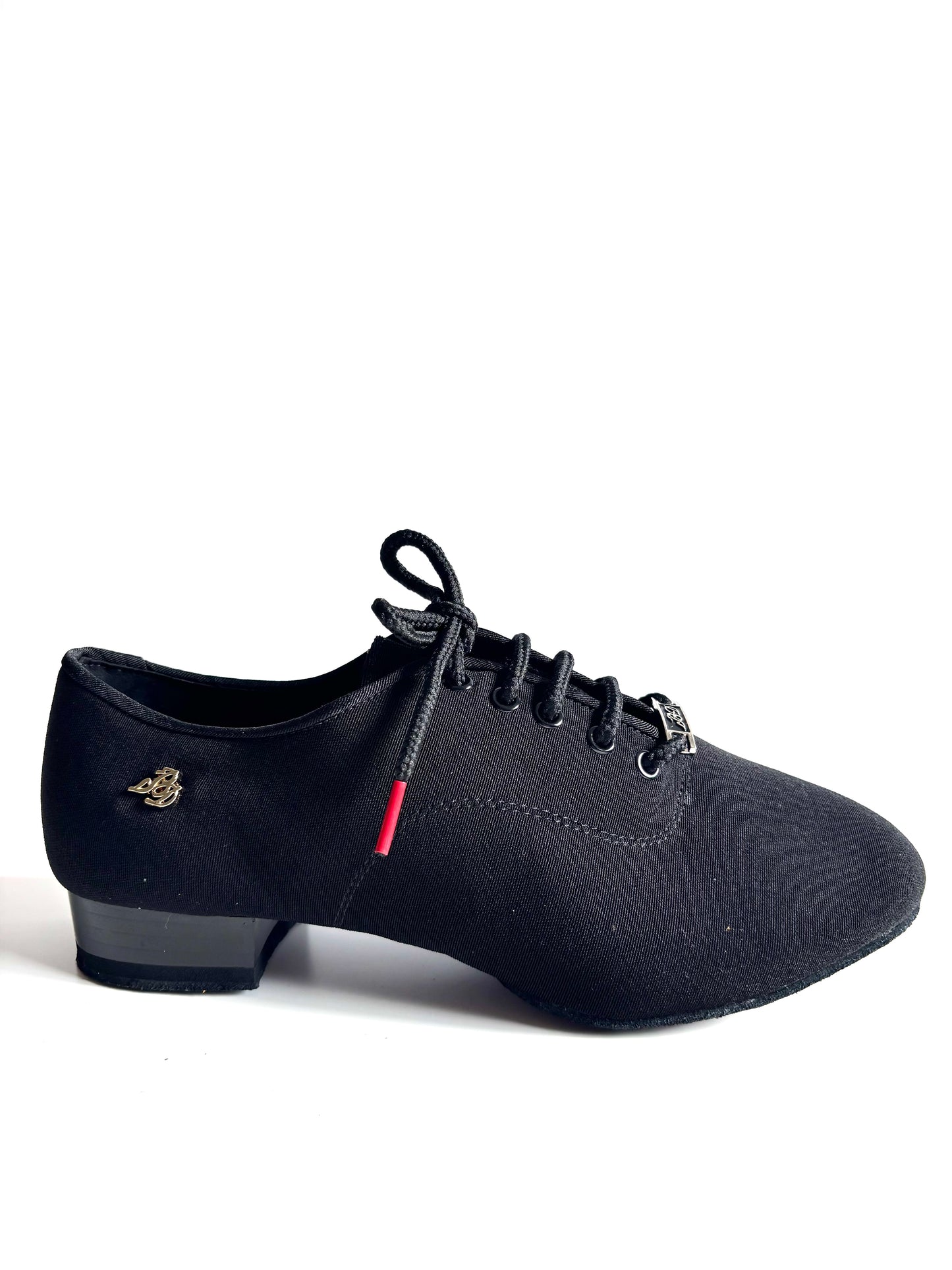 BD Dance Unisex Practice Latin Shoes – 1” Heel (2.5 cm), Black Canvas for Salsa, Bachata, Ballroom Training