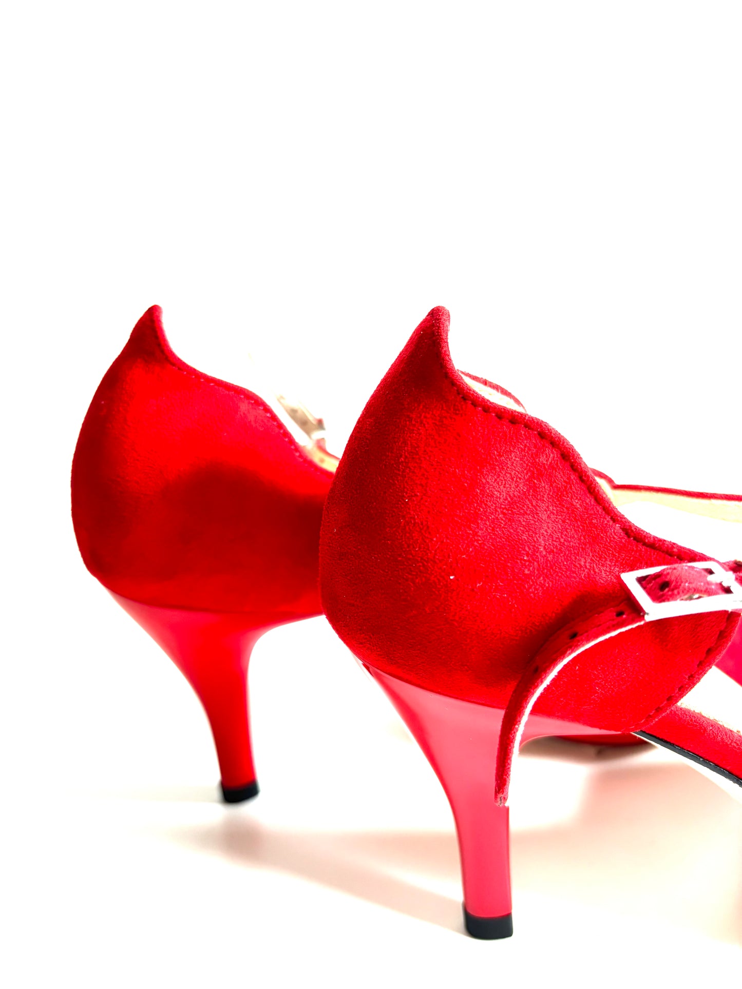 Roja – Red Suede Tango Shoes with 7.5 cm Heel (Wide Fit)