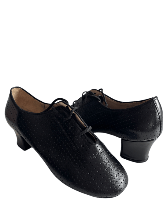 Aida Dance Shoes for Women 121D, Practice or Teacher - Black Leather