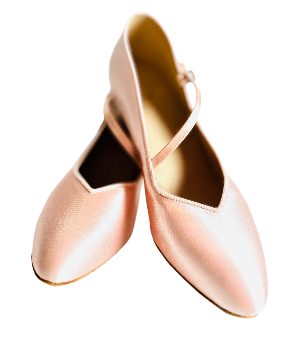 Women's Standard Ballroom Dance Shoes, Flesh Satin, 55mm / 2" heel