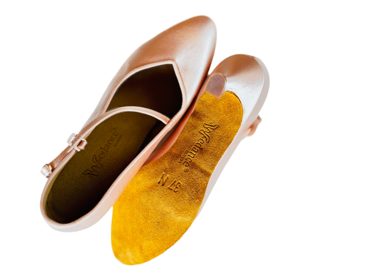 Women's Standard Ballroom Dance Shoes, Flesh Satin, 55mm / 2" heel
