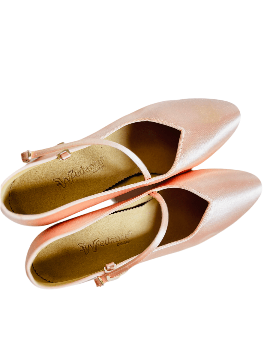Women's Standard Ballroom Dance Shoes, Flesh Satin, 55mm / 2" heel