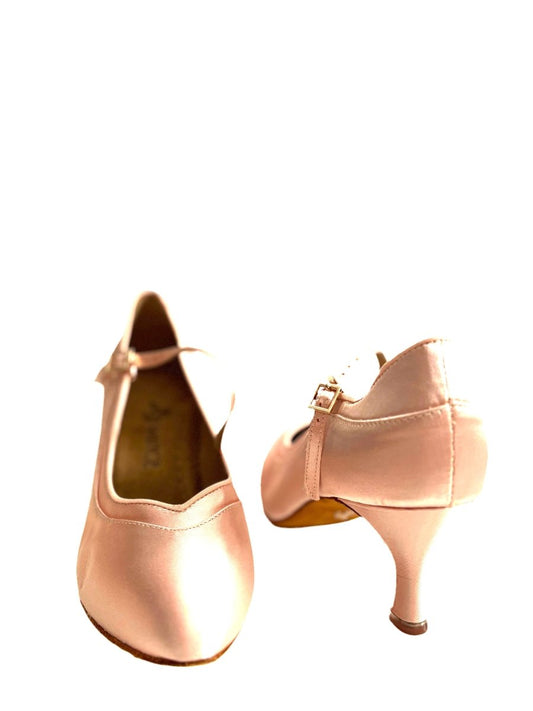 BD Dance CLARA - Women's Ballroom Standard Shoes – Flesh Satin, 65 mm, 2.5’ heel