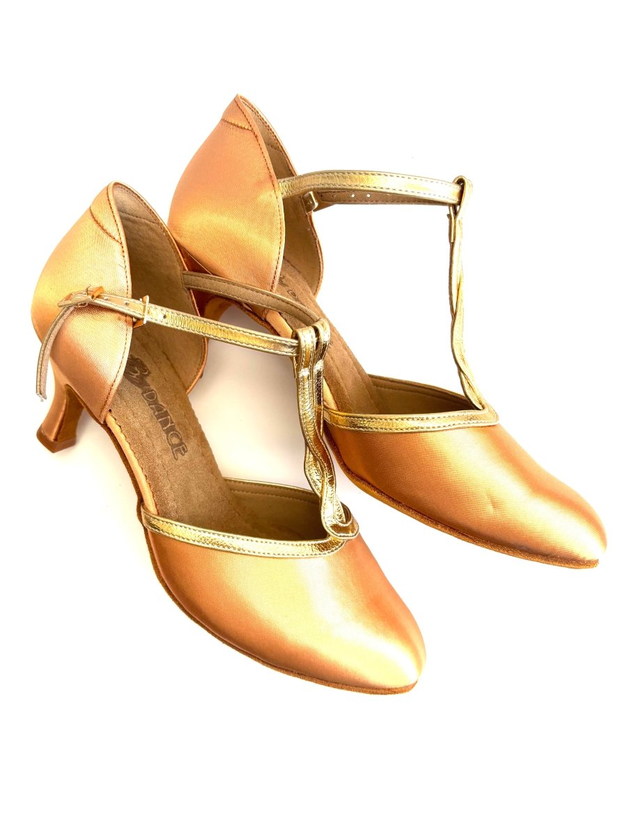 BD Dance Giselle - Smooth Dance Shoes for Women, Light Pink Satin, 65mm Heel