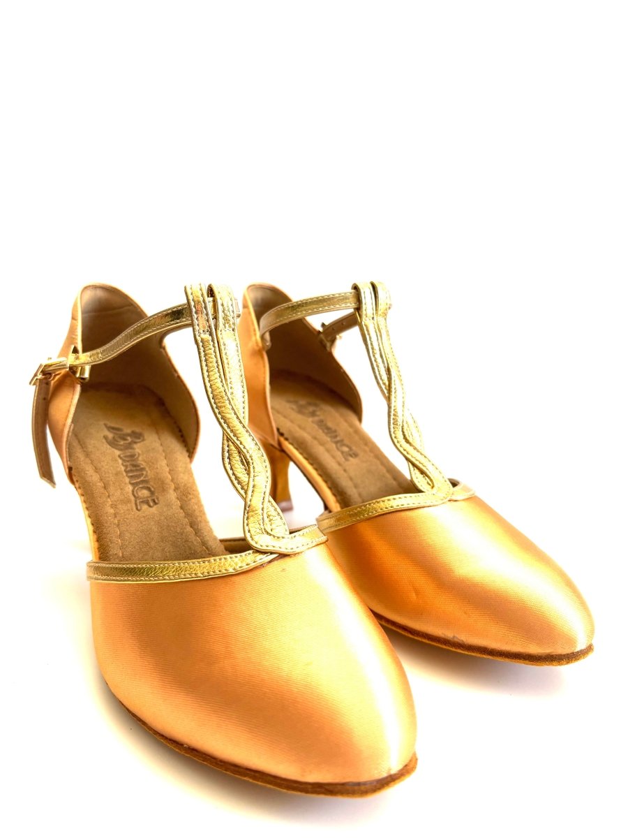 BD Dance Giselle - Smooth Dance Shoes for Women, Light Pink Satin, 65mm Heel