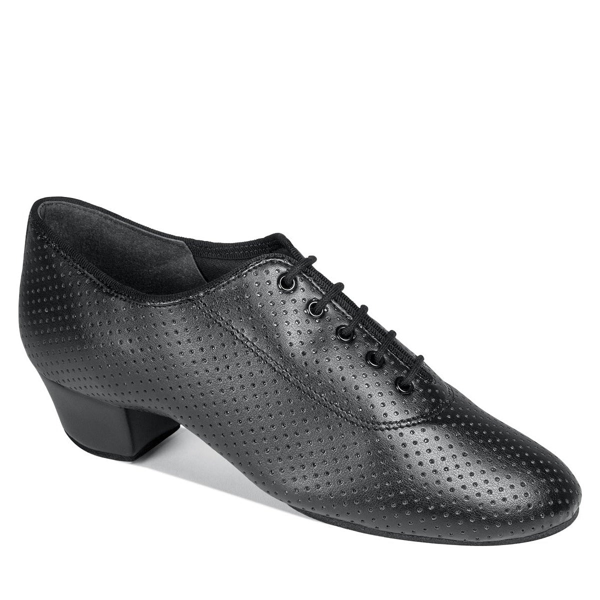 IDS Heather split-sole practice dance shoes — Black Perforated Calf