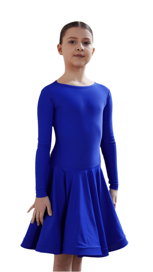 Juvenile Ballroom Latin Salsa Dance Dress Electric Blue - DanceMe - Wedance