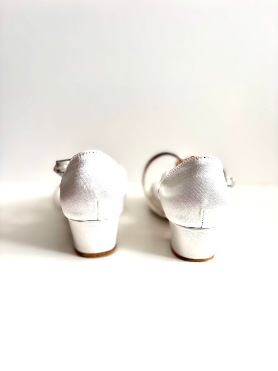 Kids’ Latin Dance Shoes - Lily, White (Wide Fit) - Dance Shoes - Wedance Vibe - Wedance