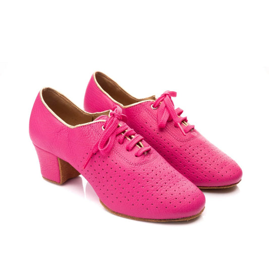 BD Dance Shoes for Women, Practice or Teacher - T1 PINK LEATHER