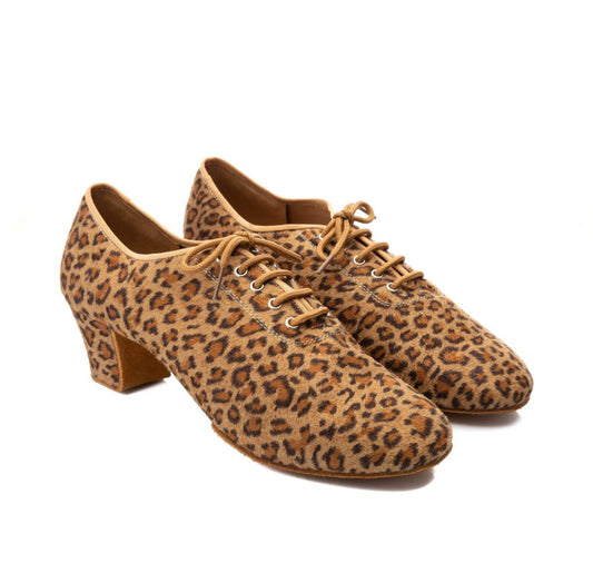 BD Dance Shoes for Women, Practice or Teacher - T1 YELLOW LEOPARD
