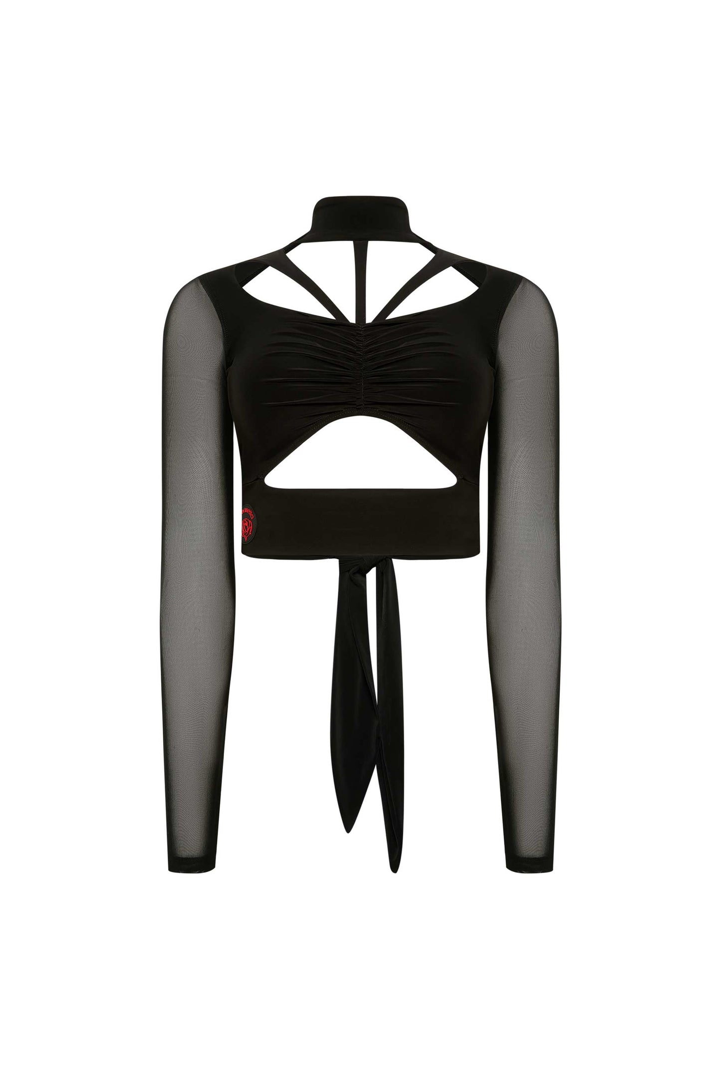 Riscante Black Long Sleeve Dance Top