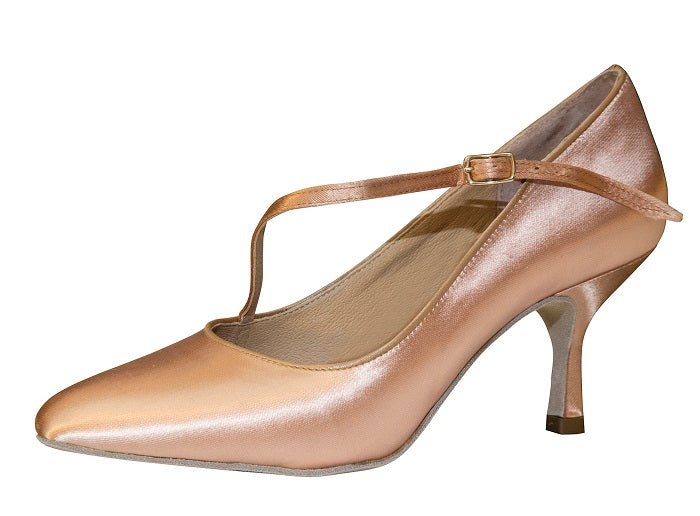 Aida Dance 040A - Women's Ballroom Dance Shoes, Natural Suede Insole, Fully Customizable, Professional Dance Shoes