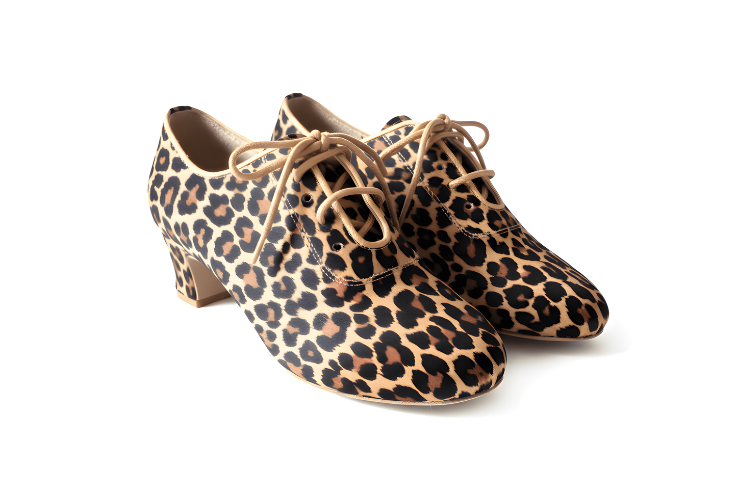 AIDA 121D - Satin Leopard, hand made shoes, split sole upscaled