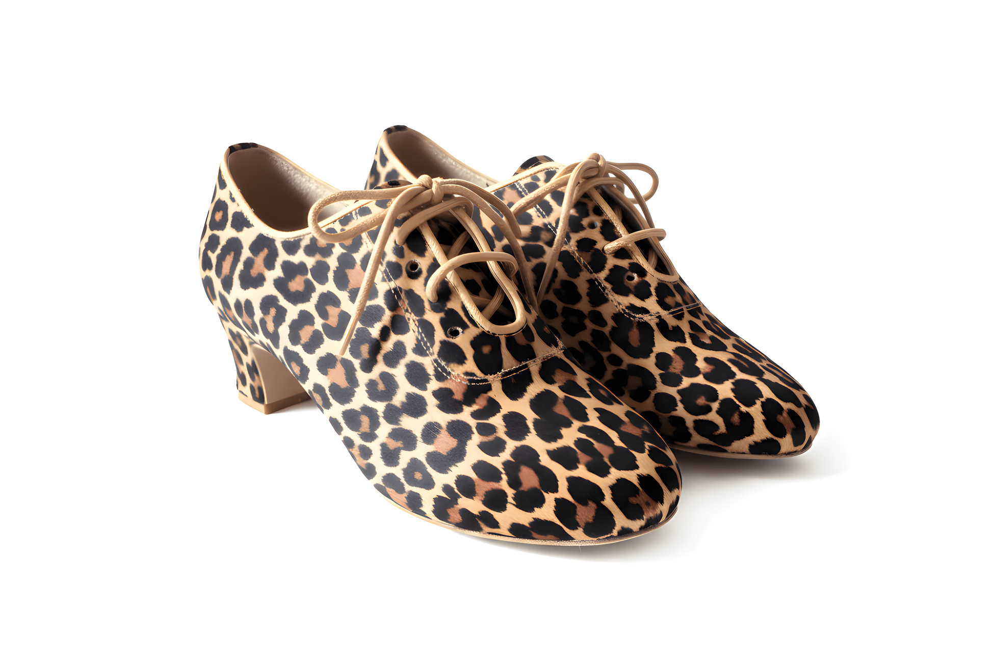 AIDA 121D - Satin Leopard, hand made shoes, split sole upscaled