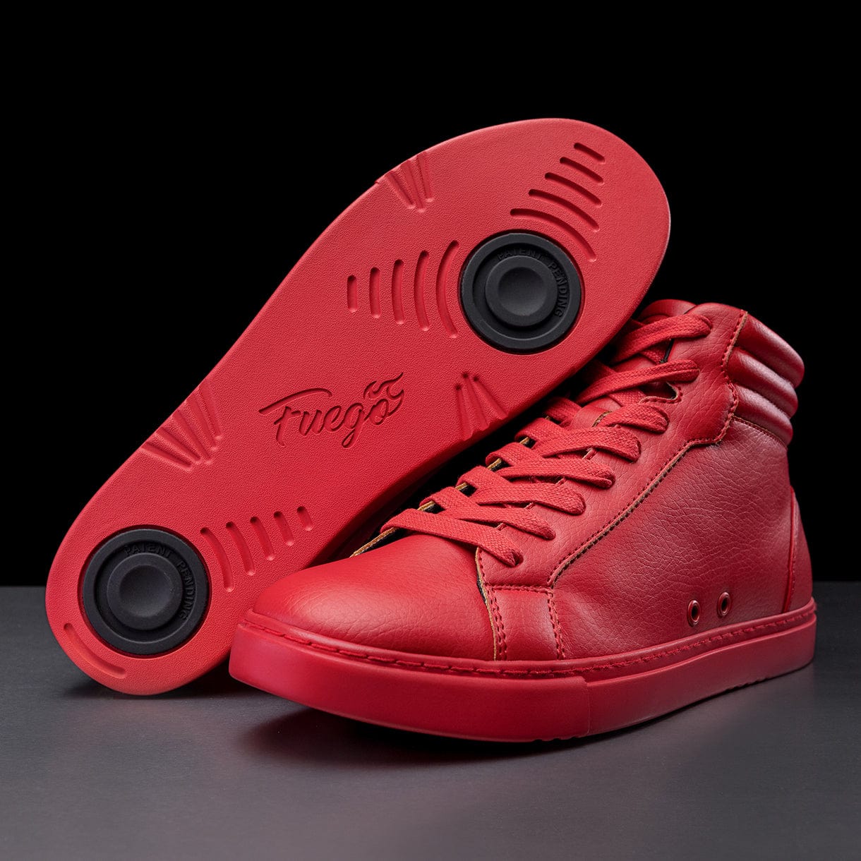 Fuego High-Top Dance Sneakers — Red