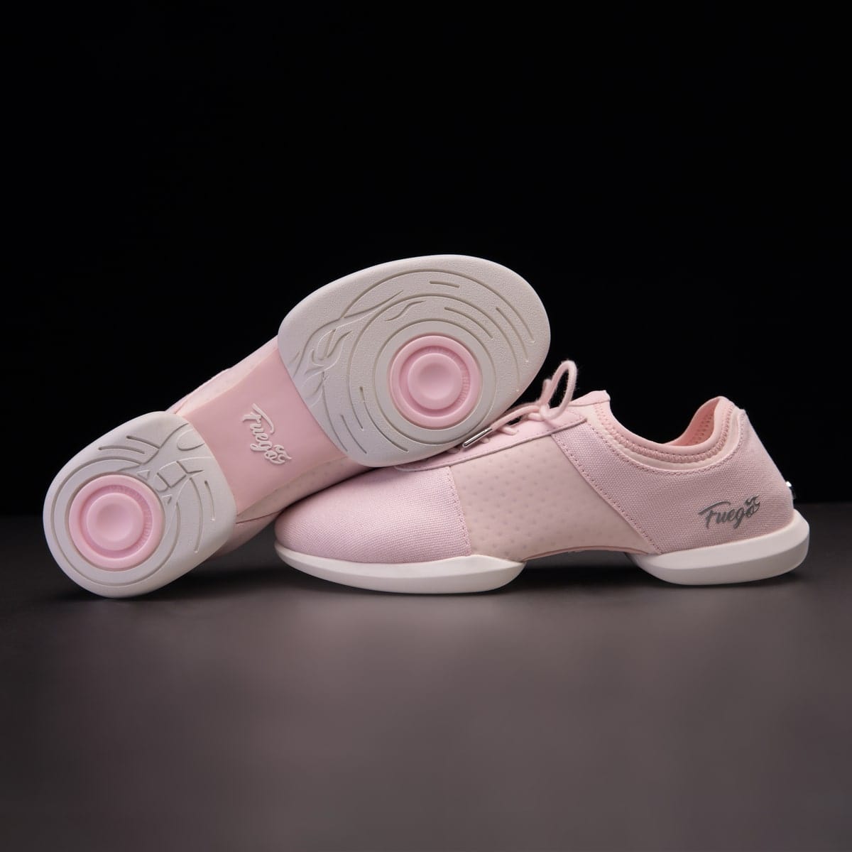 Fuego Split-Sole Dance Sneakers — Pink