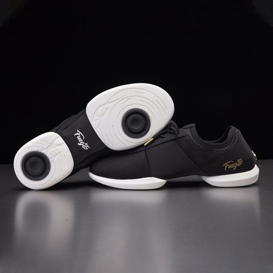 Fuego Black Split-Sole Dance Sneakers