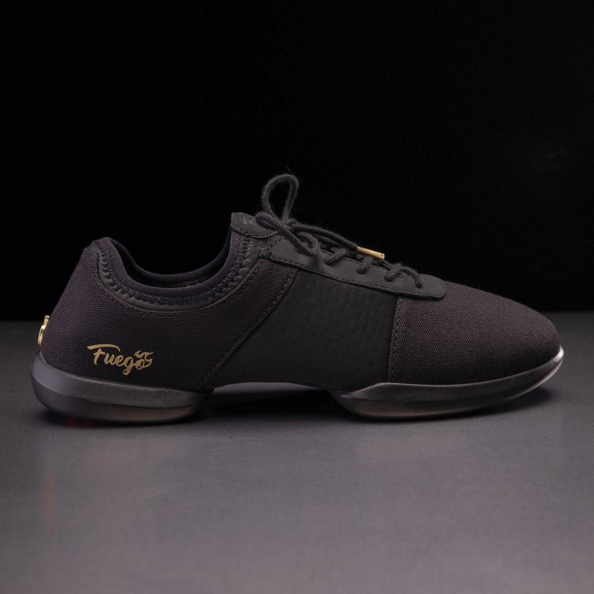 Fuego All-Black Split-Sole Dance Sneakers