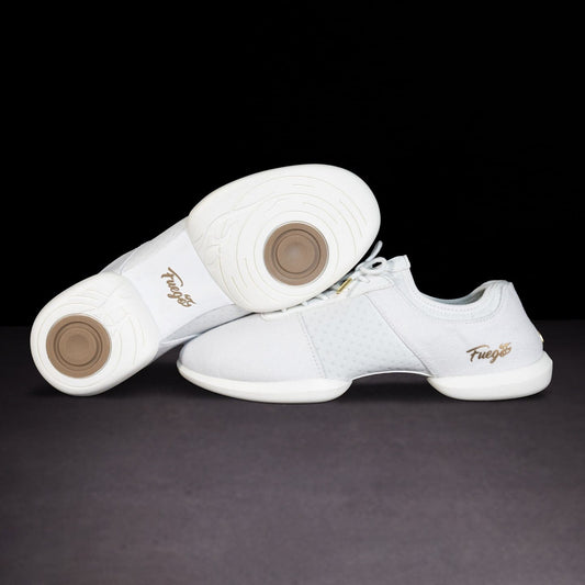 Fuego Split-Sole Dance Sneakers — White