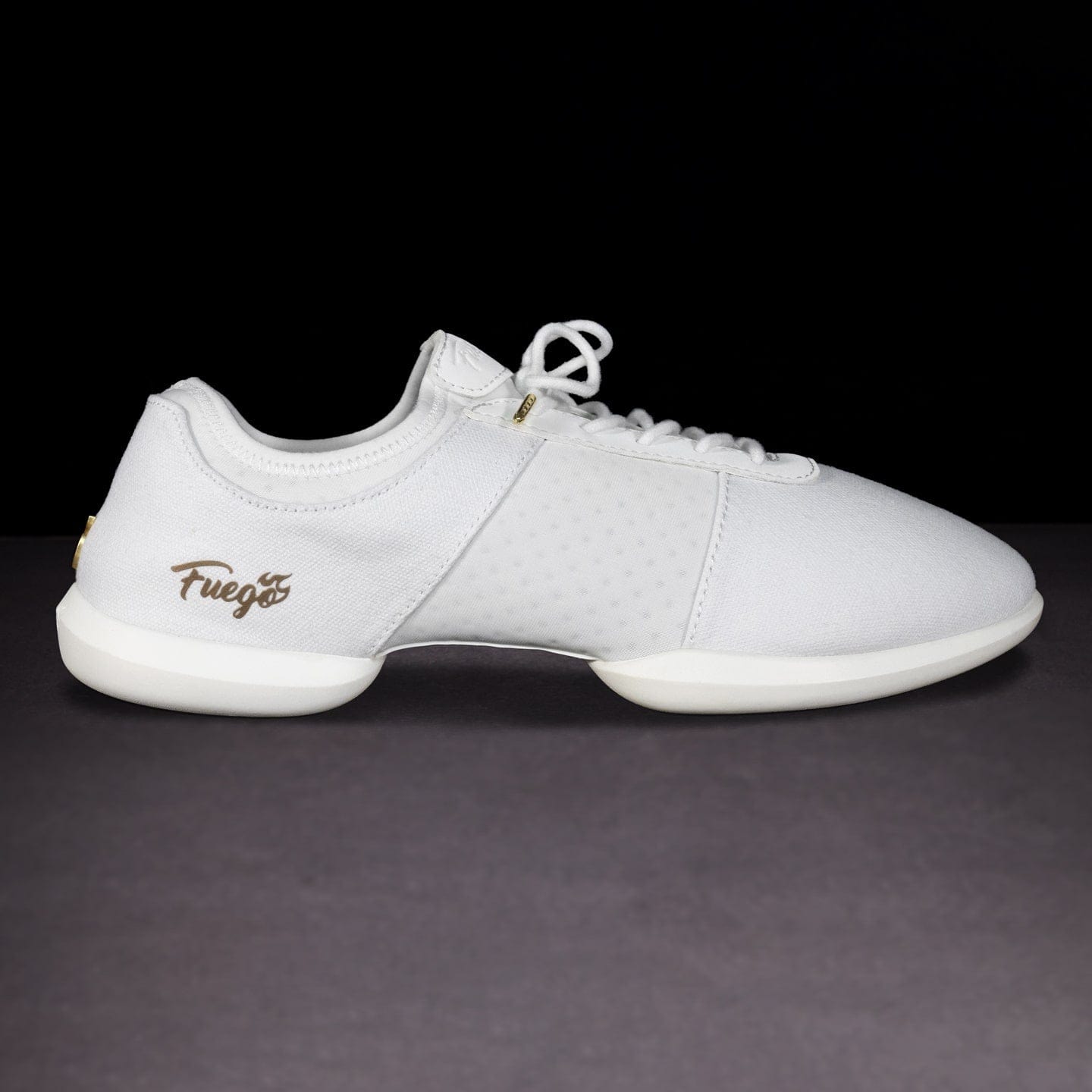 Fuego White Split-Sole Dance Sneakers