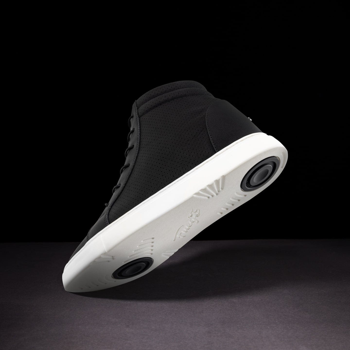 Fuego Black Wedge Dance Sneakers