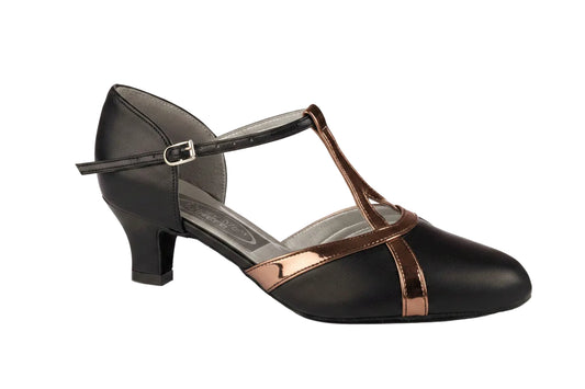 Freed Nancy Black Leather Dance Shoes - 1.6" heel