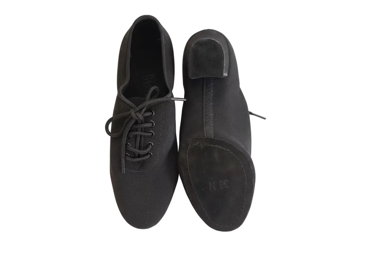 T1-B Women Oxford Cloth Dance Shoes – 45mm Heel, Split Sole - Latin & Ballroom Practice