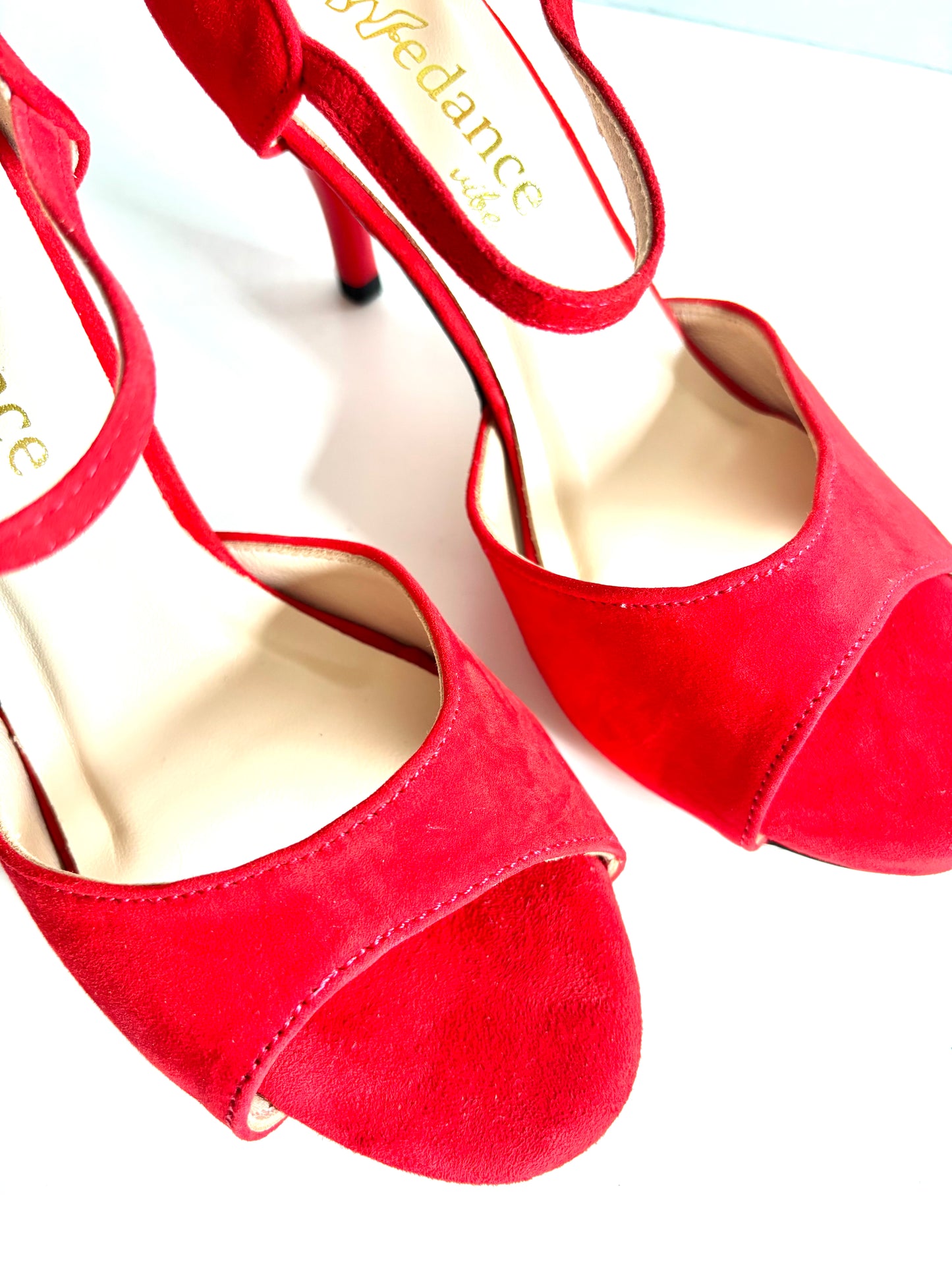 Roja – Red Suede Tango Shoes with 7.5 cm Heel (Wide Fit)