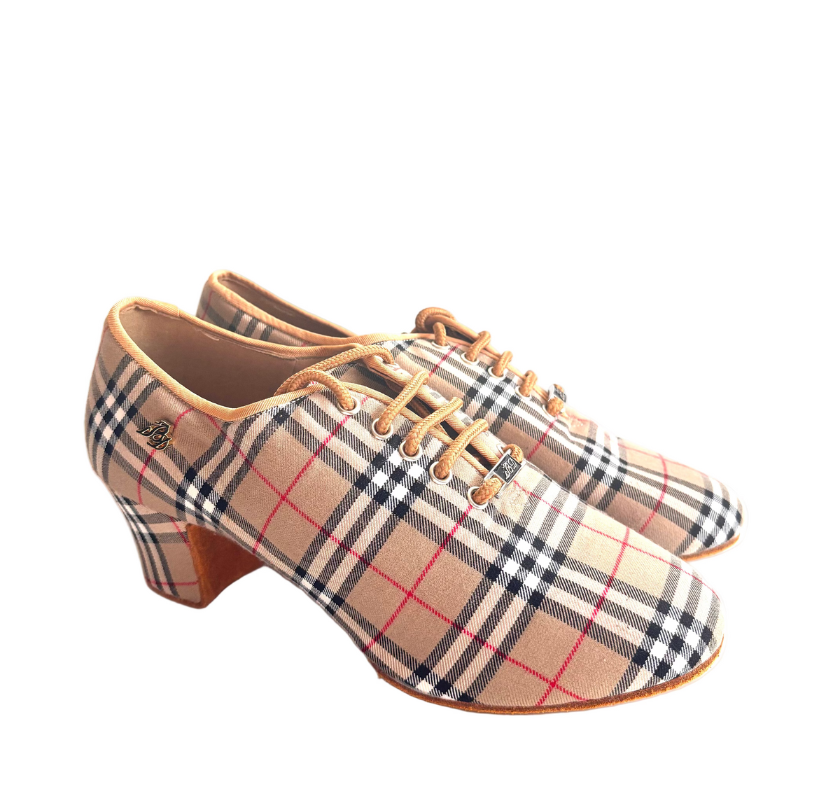 BD Dance T1 Burberry Check women's practice dance shoes, split sole