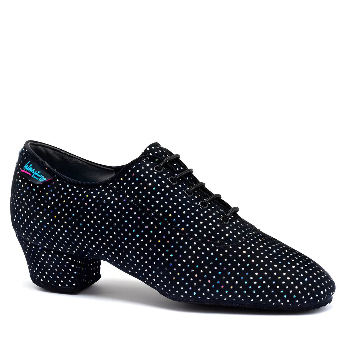 Heather Split-Sole — IDS Ladies Practice Dance Shoes — Heather-Split---Black-Silver-Hologram---1.jpg
