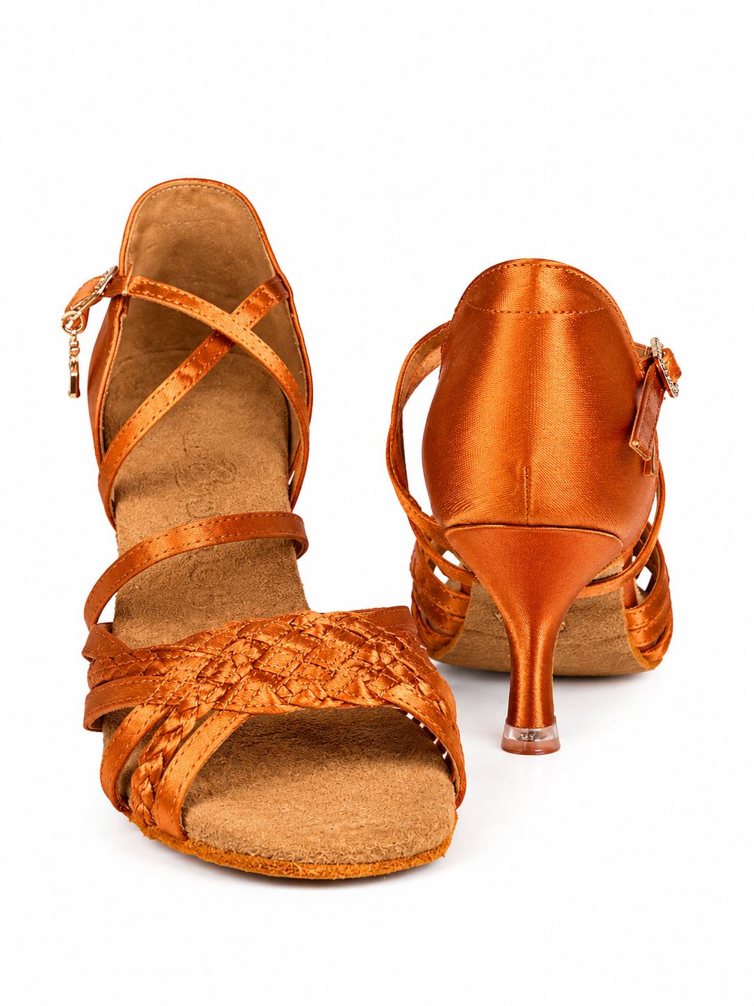 BD Dance 2360 – Women's Latin Dance Shoes, Braided, 75 mm heel