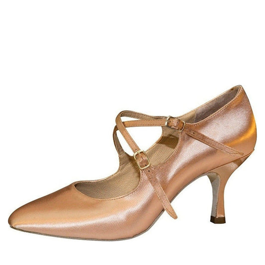 AIDA 042 – Women's Latin Dance Shoes — Flesh Satin