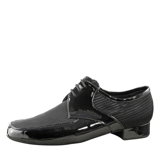AIDA 114 – Men’s Standard Dance Shoes — Patent & Pinstripe