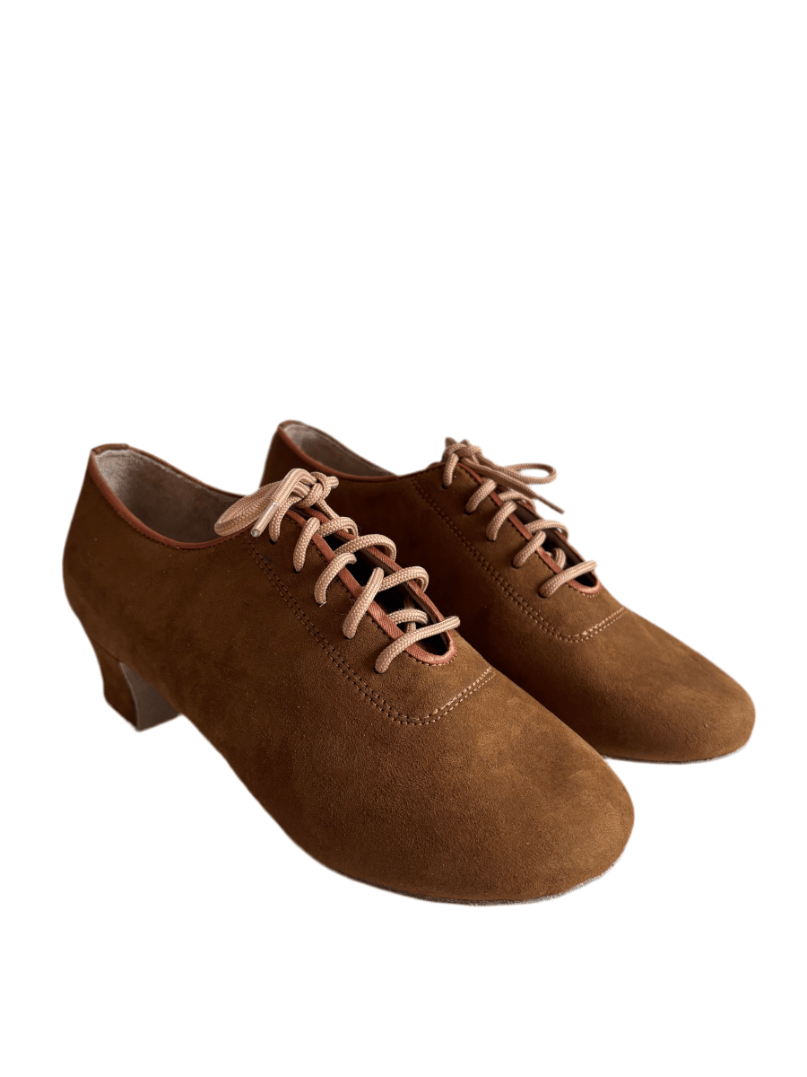 Aida Dance Shoes for Women 121D, Practice or Teacher - Dark Beige Suede