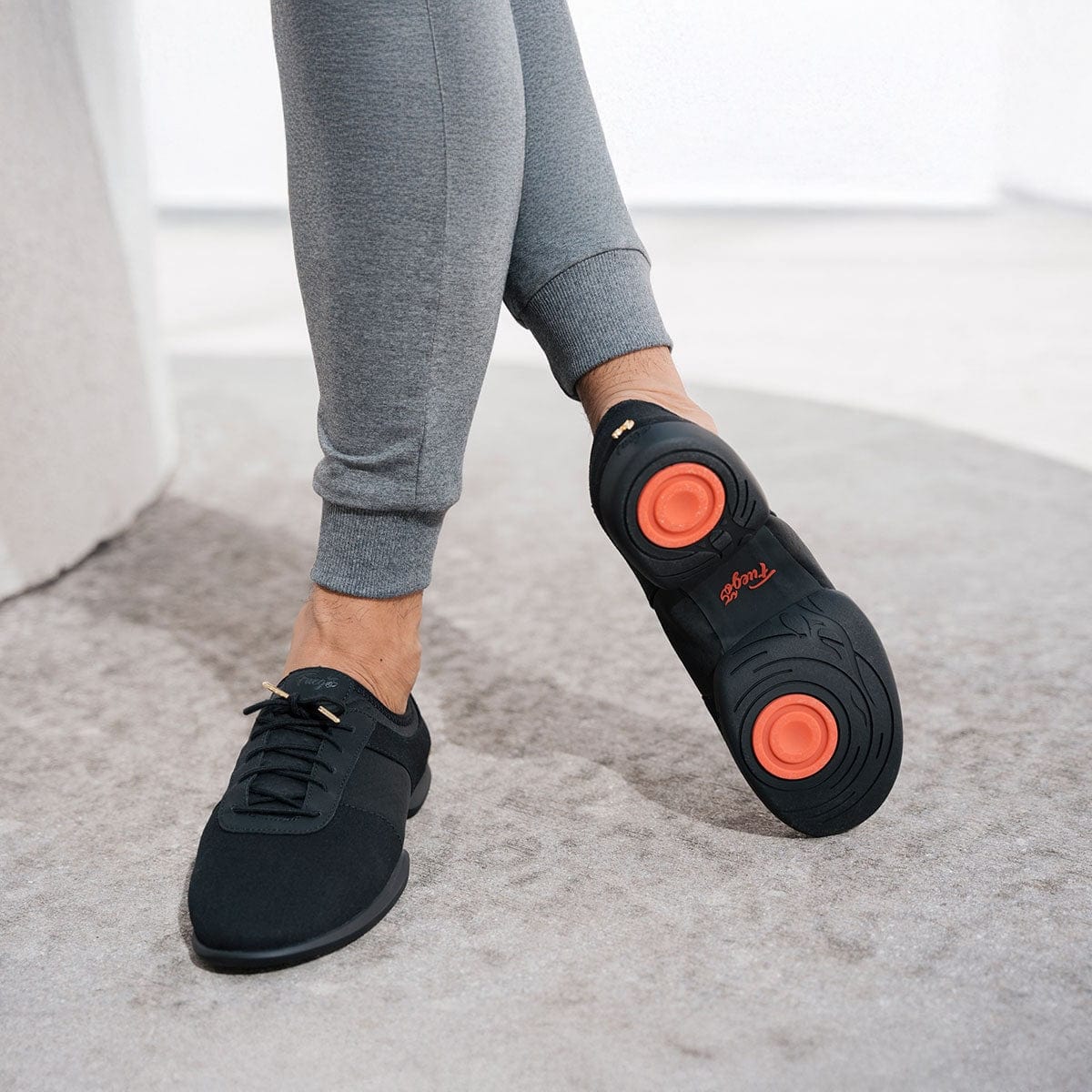 Fuego All-Black Split-Sole Dance Sneakers