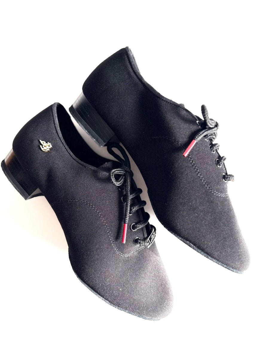 BD Dance Unisex Practice Latin Shoes – 1” Heel (2.5 cm), Black Canvas for Salsa, Bachata, Ballroom Training - BD Dance - Wedance
