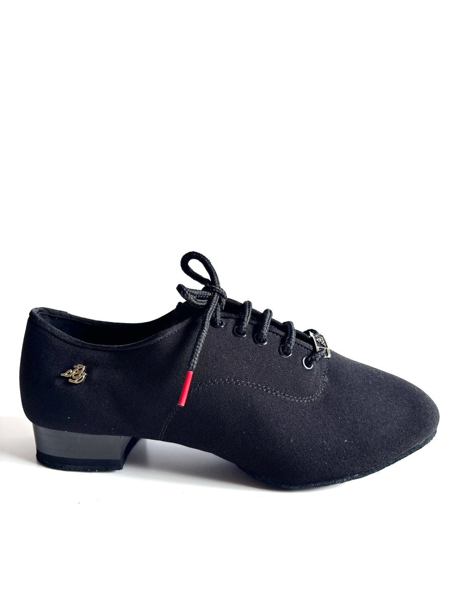 BD Dance Unisex Practice Latin Shoes – 1” Heel (2.5 cm), Black Canvas for Salsa, Bachata, Ballroom Training - BD Dance - Wedance