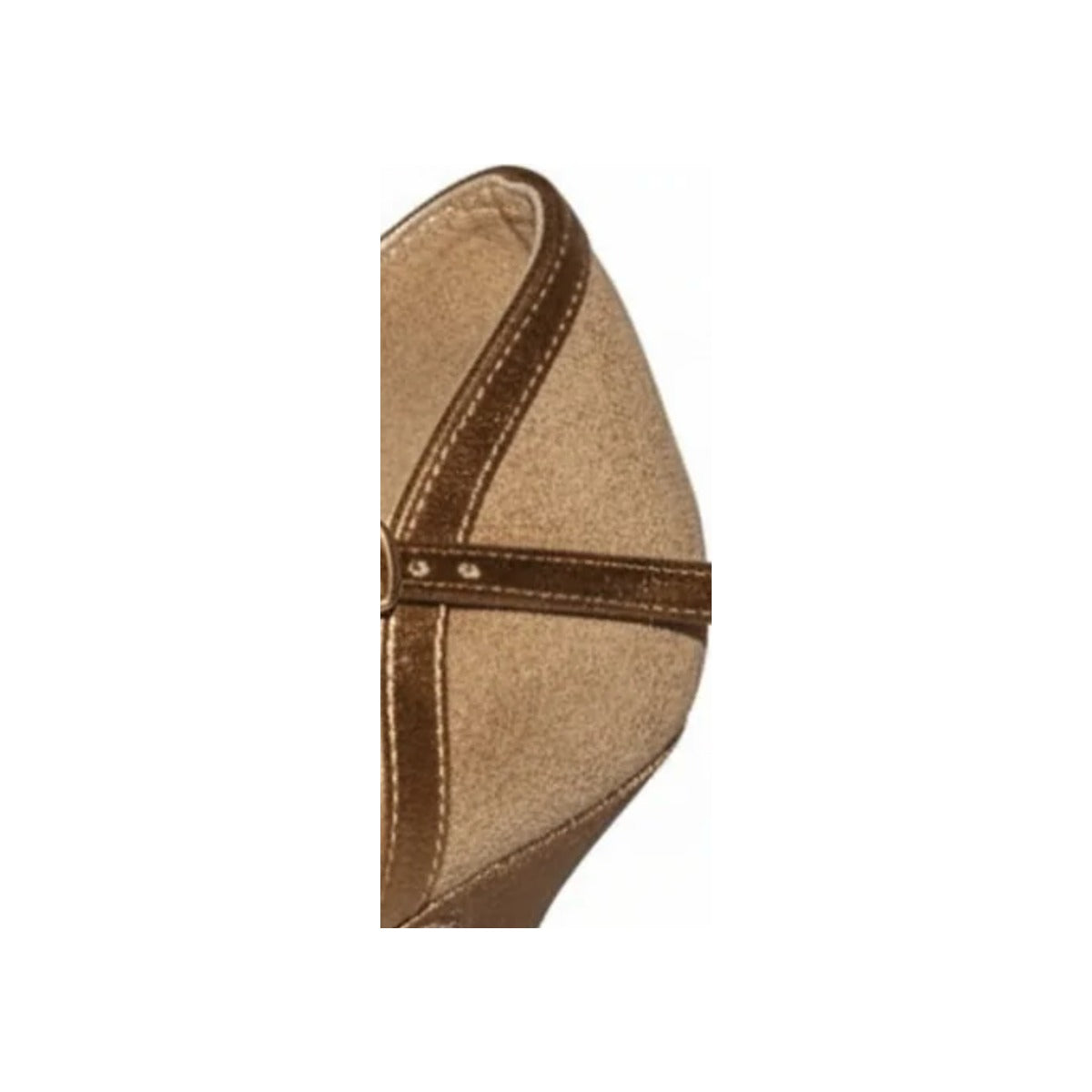 Beige Suede & Dark Tan Satin