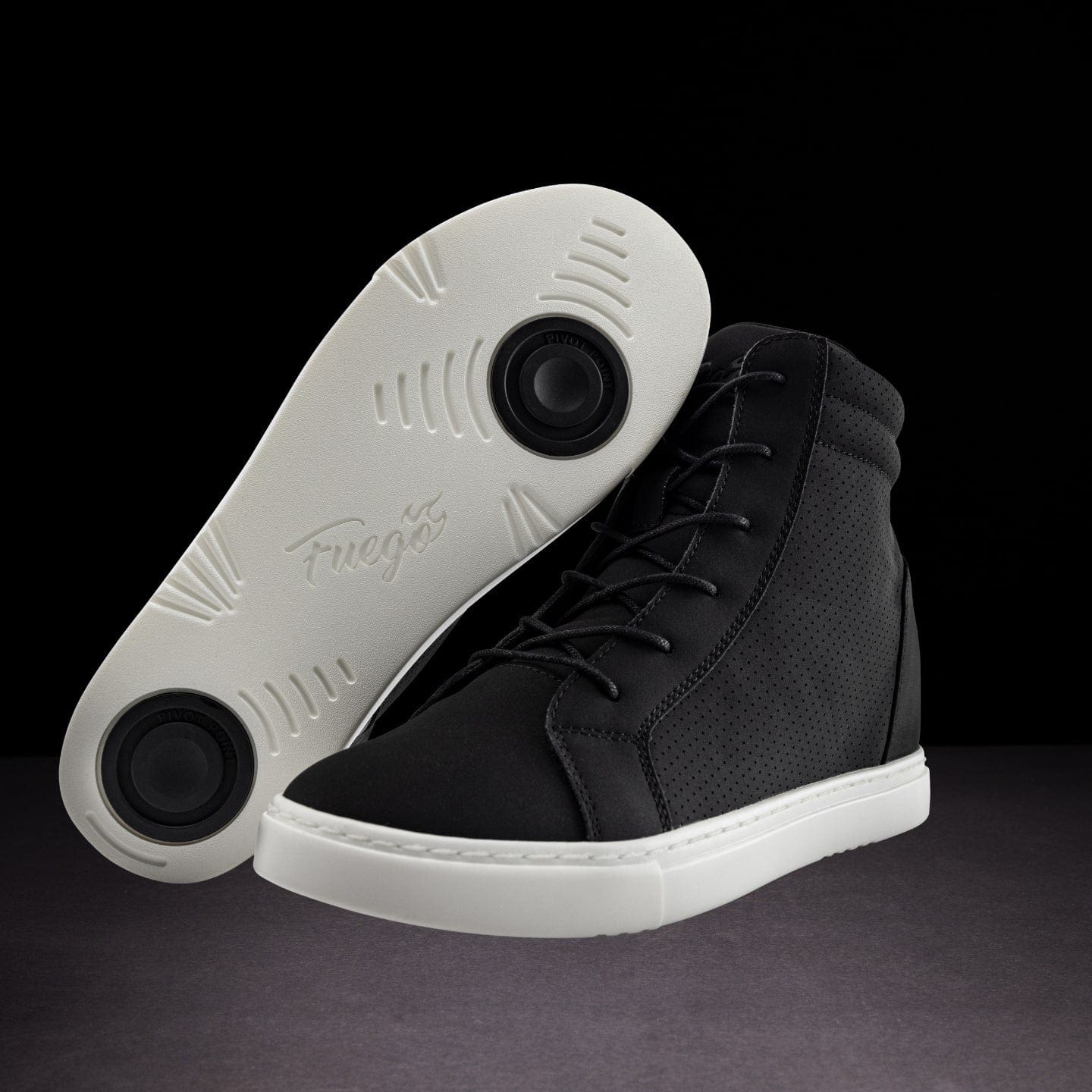 Fuego Black Wedge Dance Sneakers