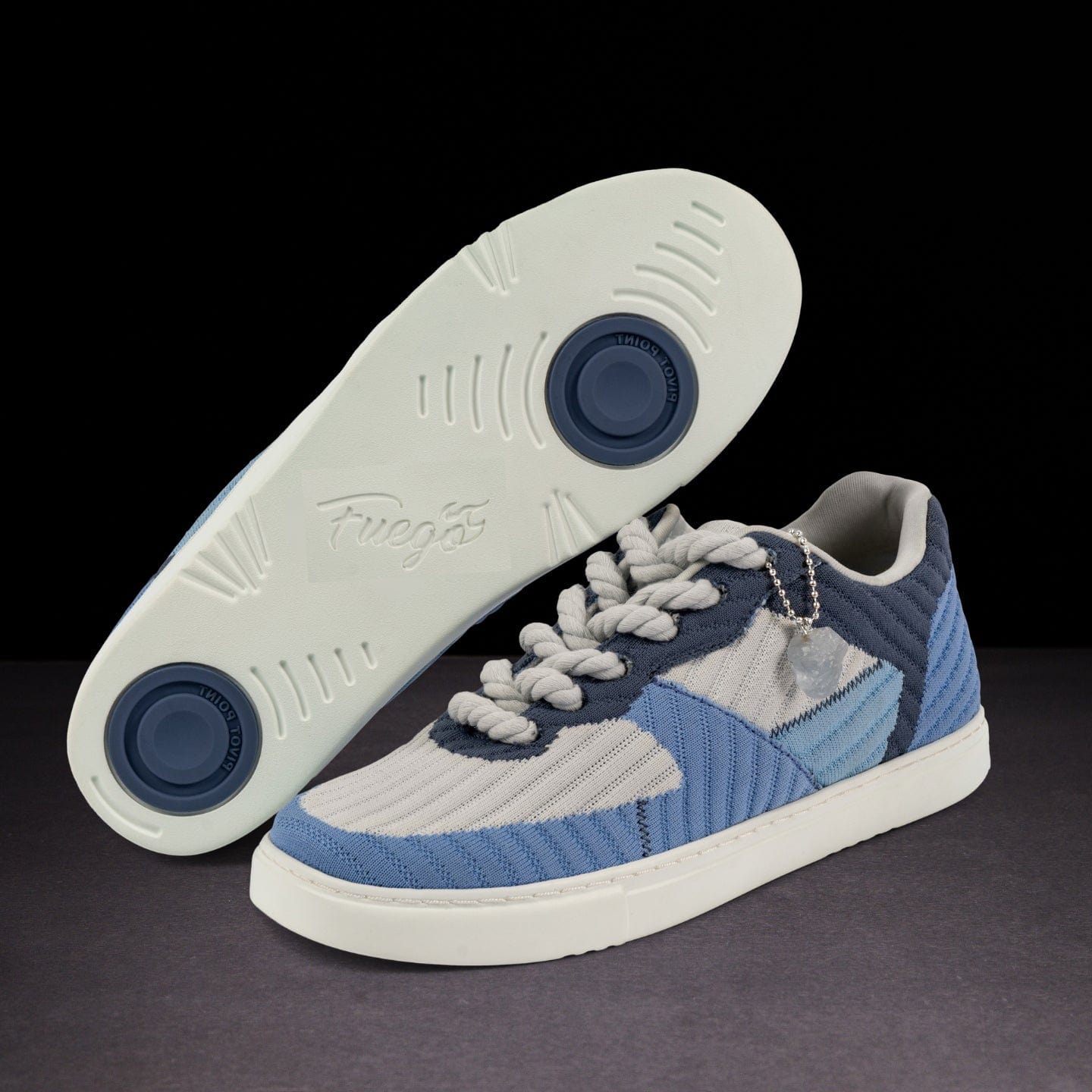 Fuego Blue Jade Low-Top Dance Sneakers