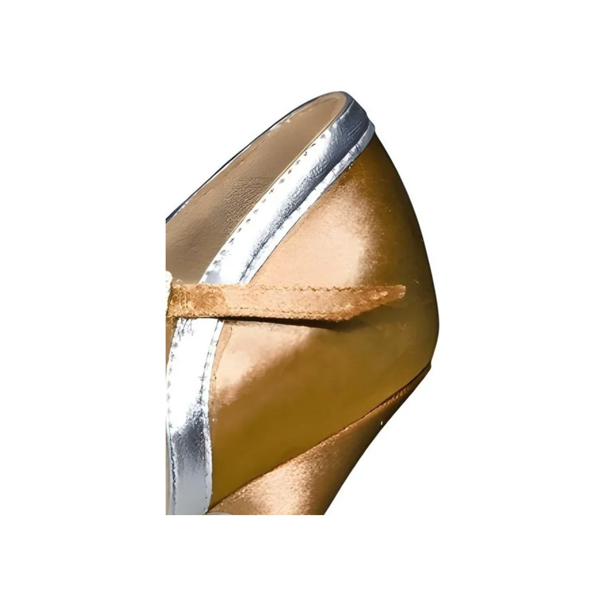 Bronze Satin & Silver Leather