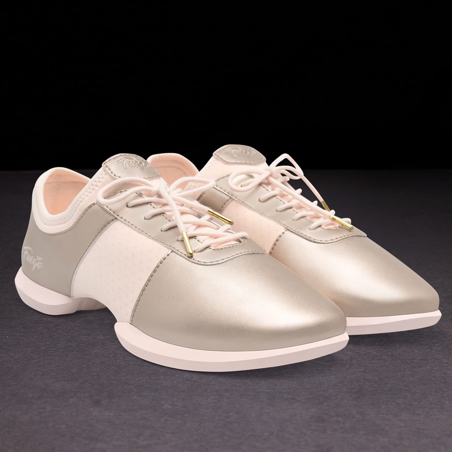 Fuego Champagne Split-Sole Dance Sneakers