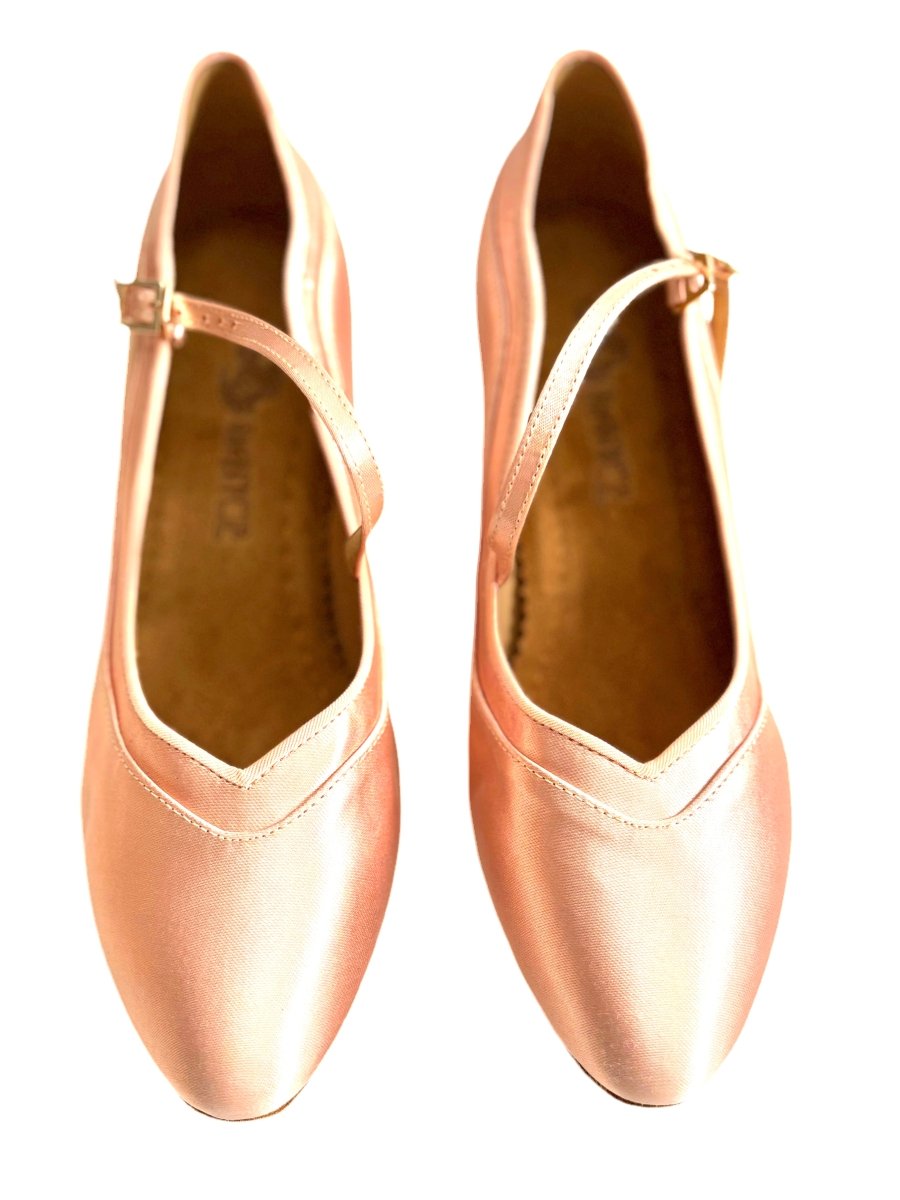 BD Dance CLARA - Women's Ballroom Standard Shoes – Flesh Satin, 65 mm, 2.5’ heel