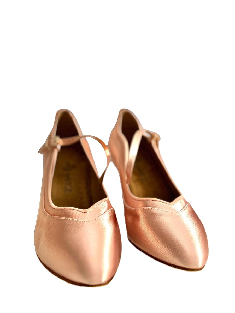 BD Dance CLARA - Women's Ballroom Standard Shoes – Flesh Satin, 65 mm, 2.5’ heel