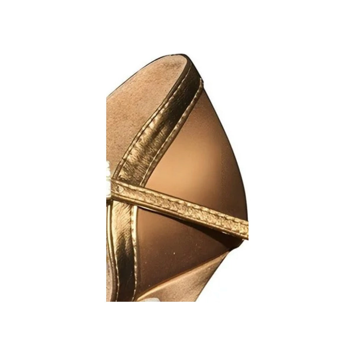 Coffee Satin & Gold Leather