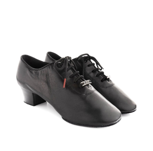 BD Dance Dante - Men’s Latin Dance Shoes, Leather, Black, 55 mm heel