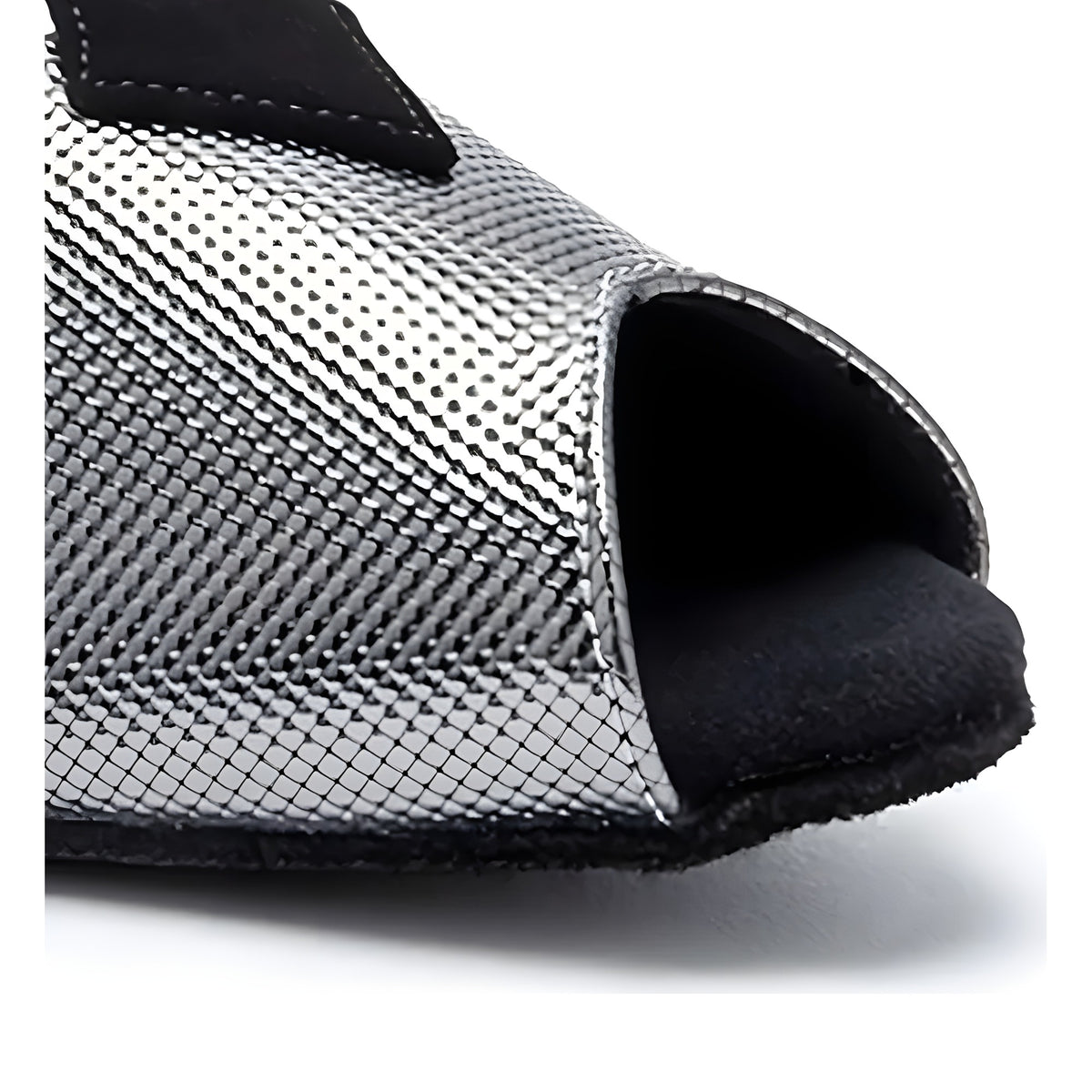 Jenny — IDS Ladies Social Dance Shoes — Black Nubuck/Steel Pixel